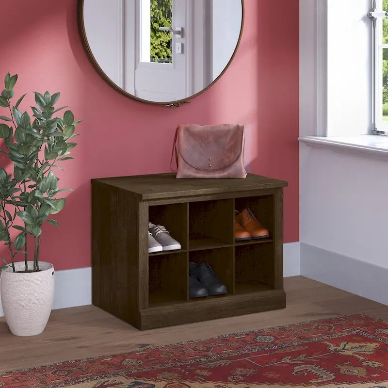 Massivholz-Murphy-Bettkommode mit Schublade und USB-Ladestation