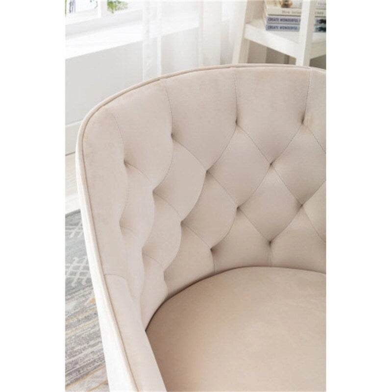 Mittelhoher Samt-Bürostuhl mit Höhenverstellung und silbernem Fußkreuz