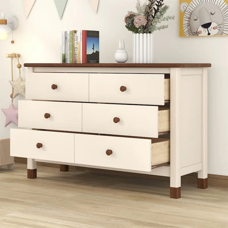 Kommode aus Holz mit 6 Schubladen