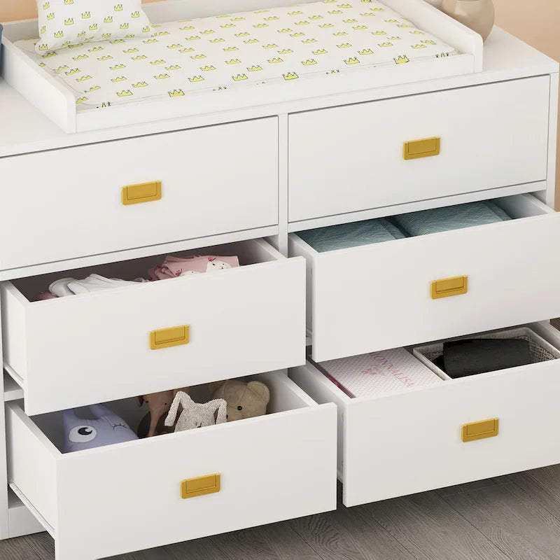 45,1 W Wickelkommode mit 6 Schubladen