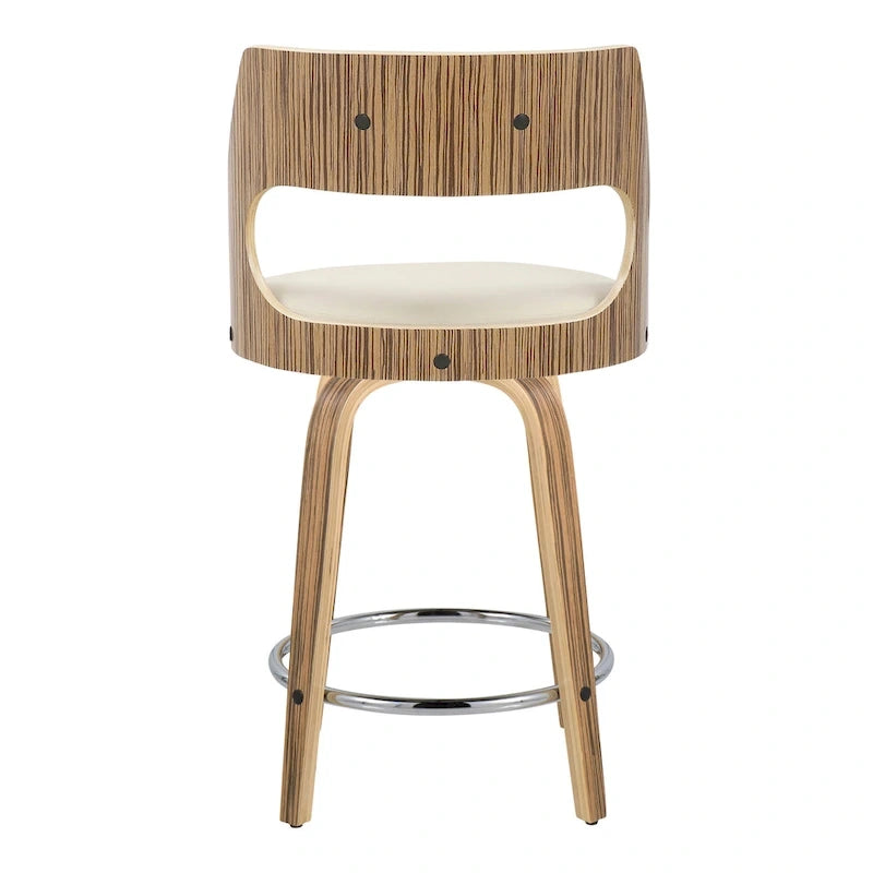 Mid-Century Modern drehbarer Tresenhocker, 2er-Set