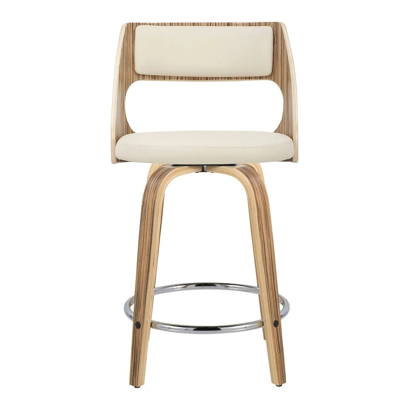 Mid-Century Modern drehbarer Tresenhocker, 2er-Set