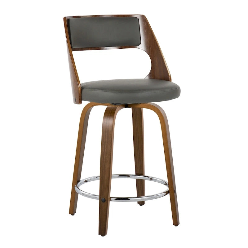 Mid-Century Modern drehbarer Tresenhocker, 2er-Set