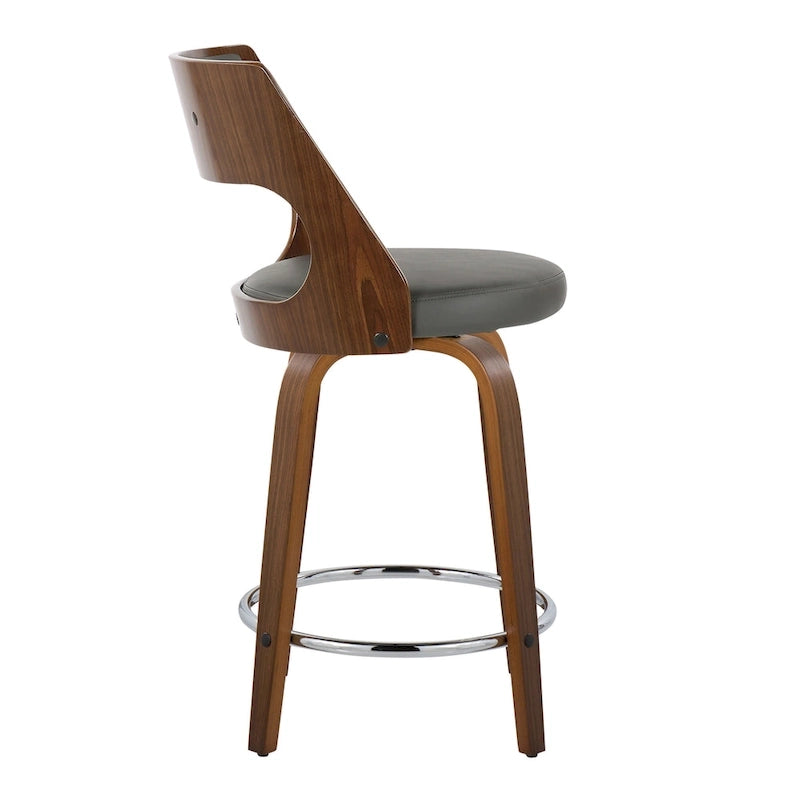 Mid-Century Modern drehbarer Tresenhocker, 2er-Set