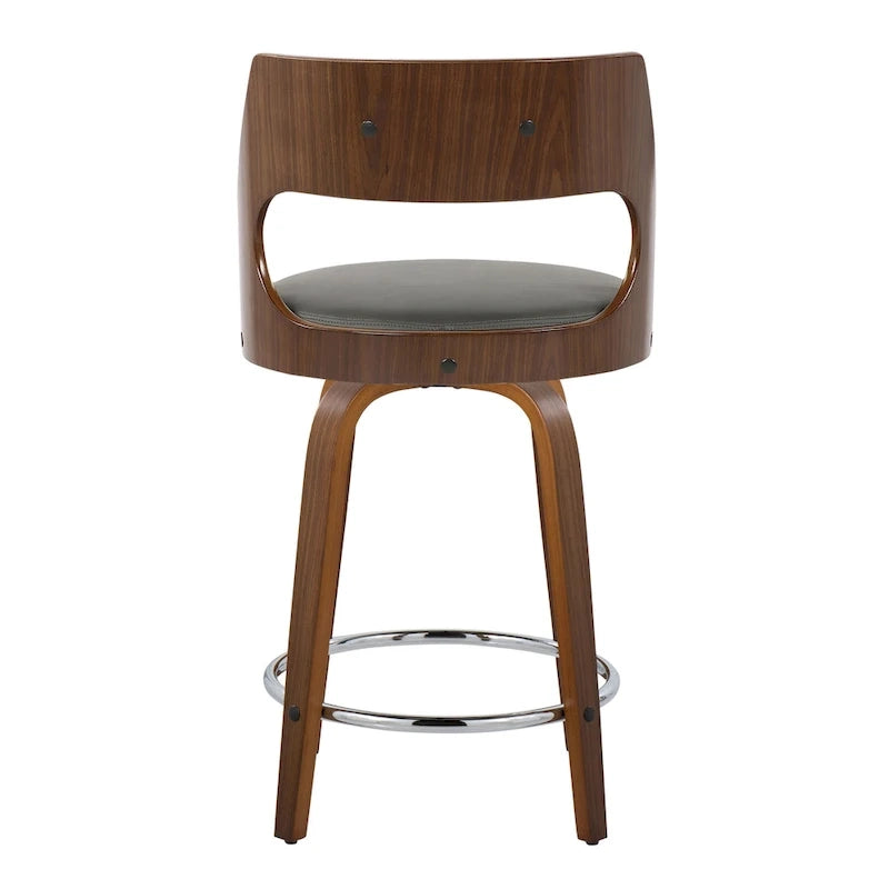 Mid-Century Modern drehbarer Tresenhocker, 2er-Set