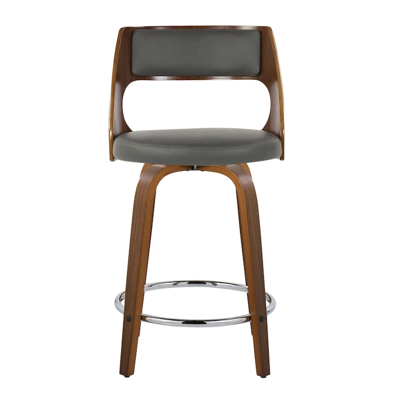 Mid-Century Modern drehbarer Tresenhocker, 2er-Set
