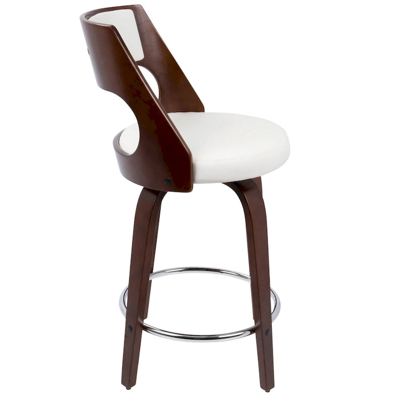 Mid-Century Modern drehbarer Tresenhocker, 2er-Set