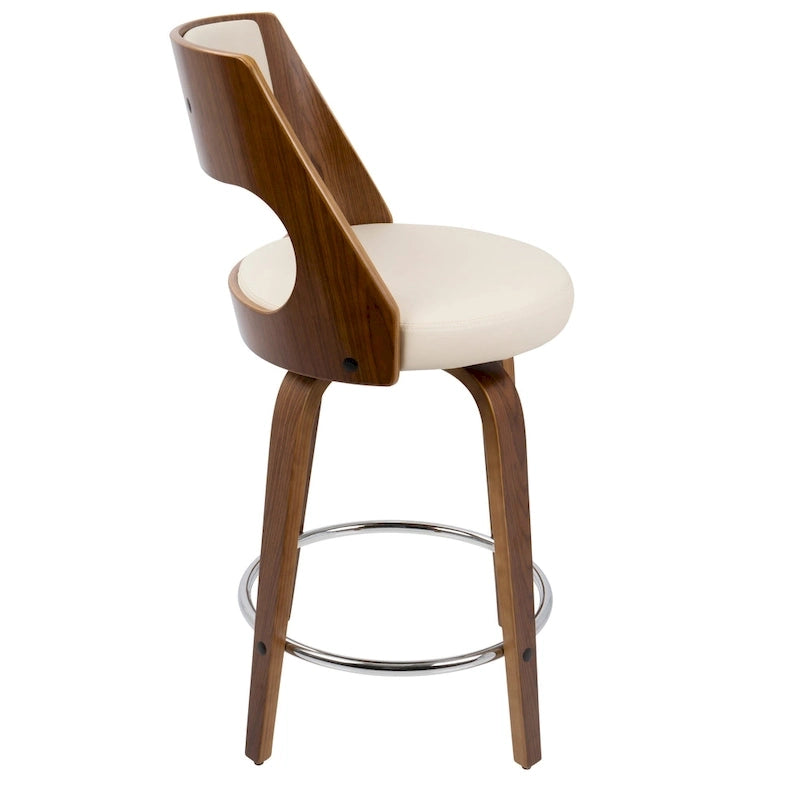Mid-Century Modern drehbarer Tresenhocker, 2er-Set