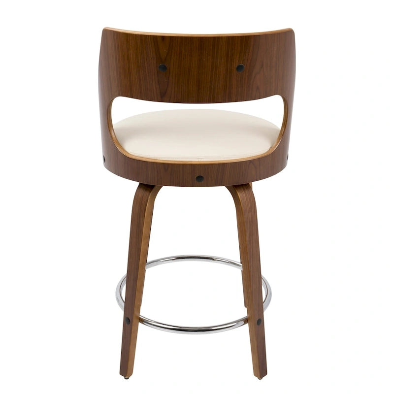Mid-Century Modern drehbarer Tresenhocker, 2er-Set