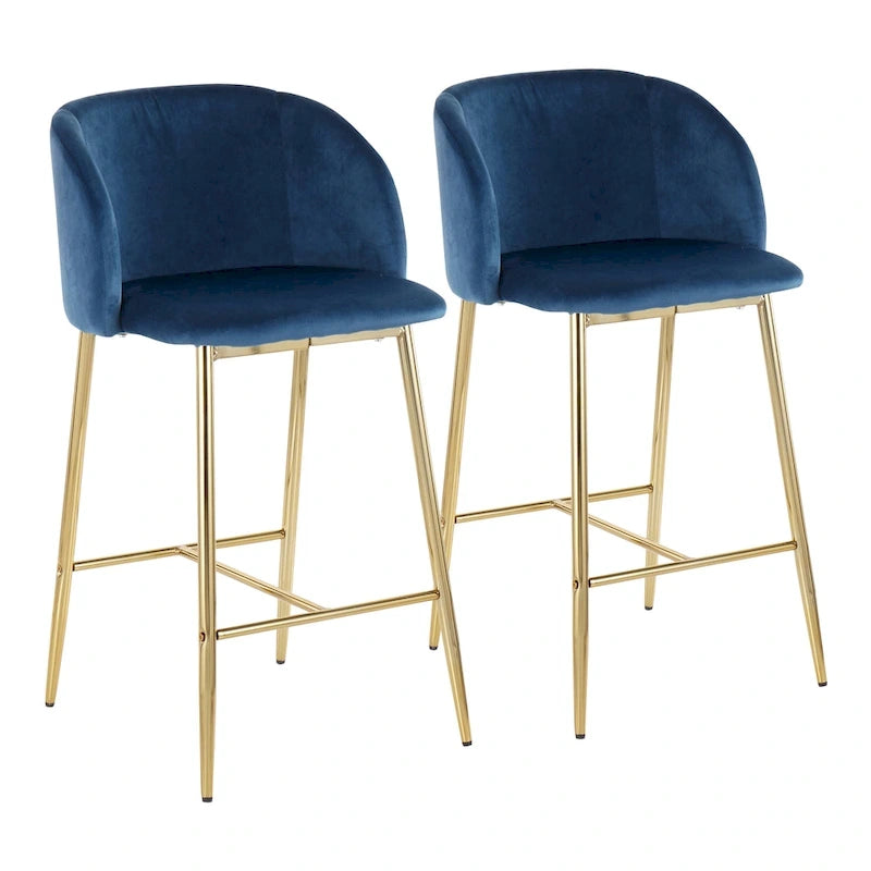 Barhocker Samt, 2er-Set
