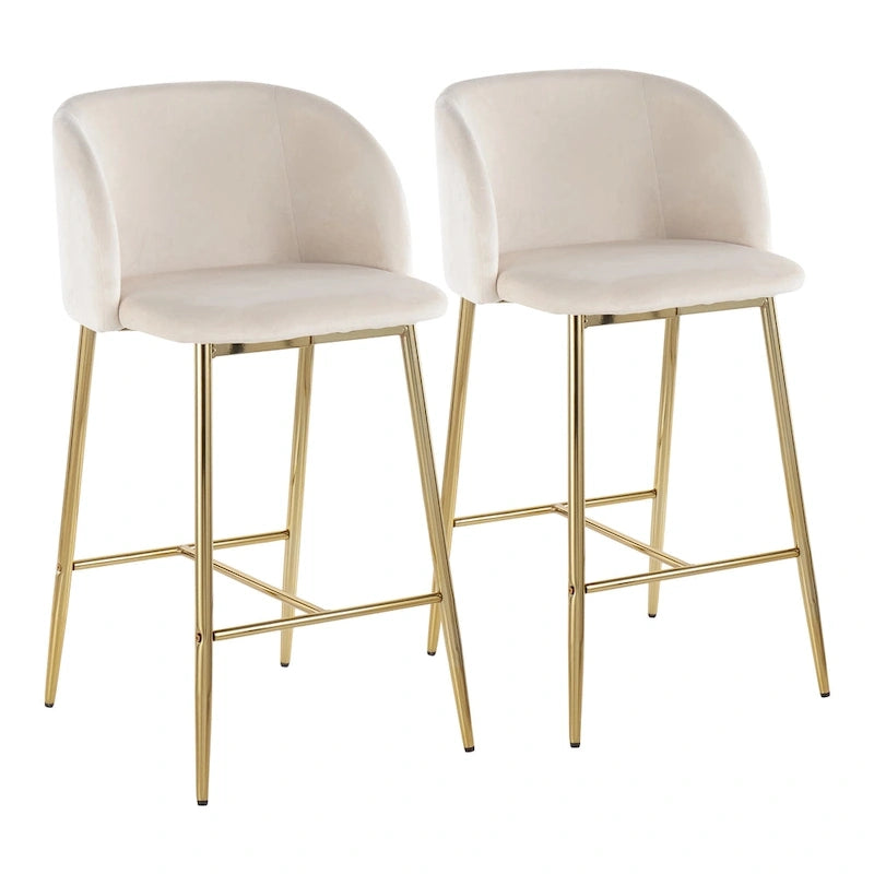 Barhocker Samt, 2er-Set