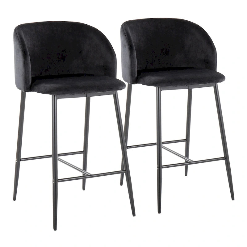 Barhocker Samt, 2er-Set