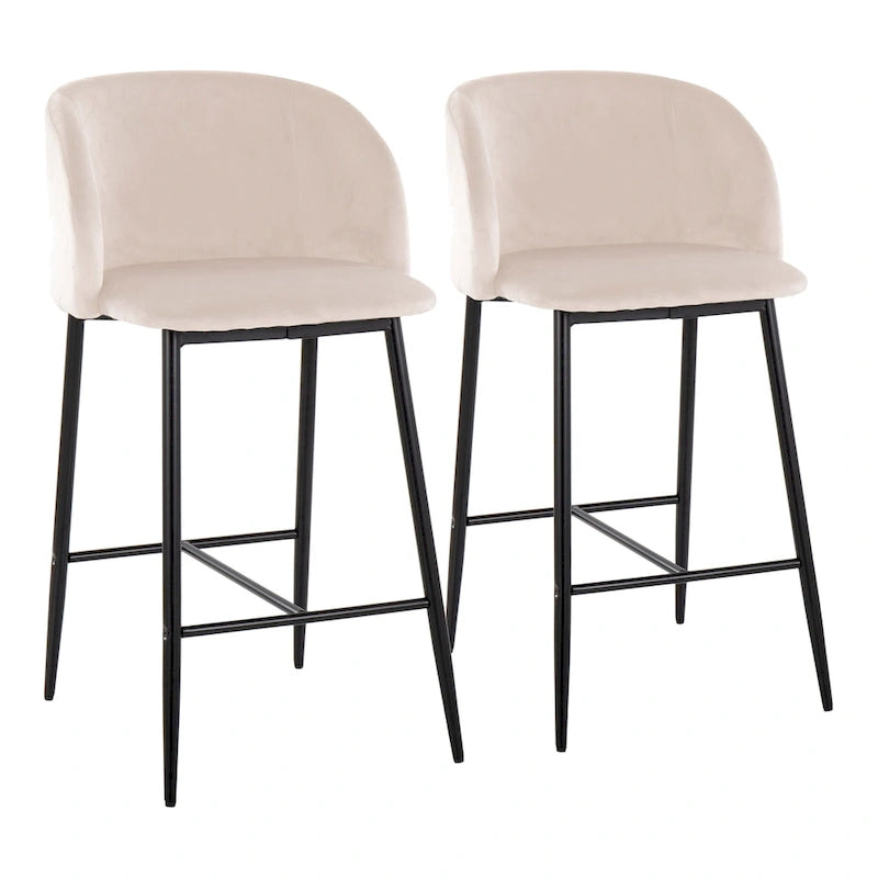 Barhocker Samt, 2er-Set