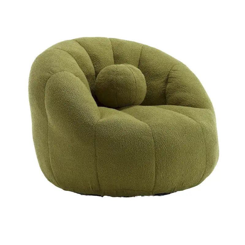Bouclé runder Sitzsack mit Kissen