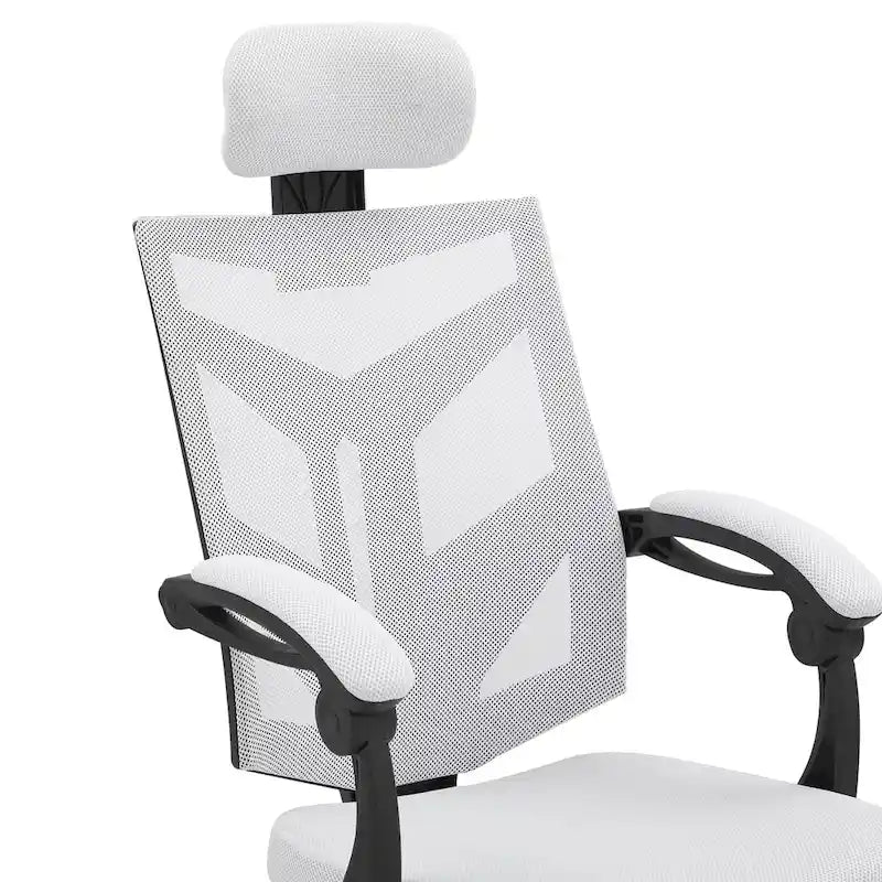 Ergonomischer Bürostuhl mit hoher Rückenlehne, Netzstoff und Kopfstütze