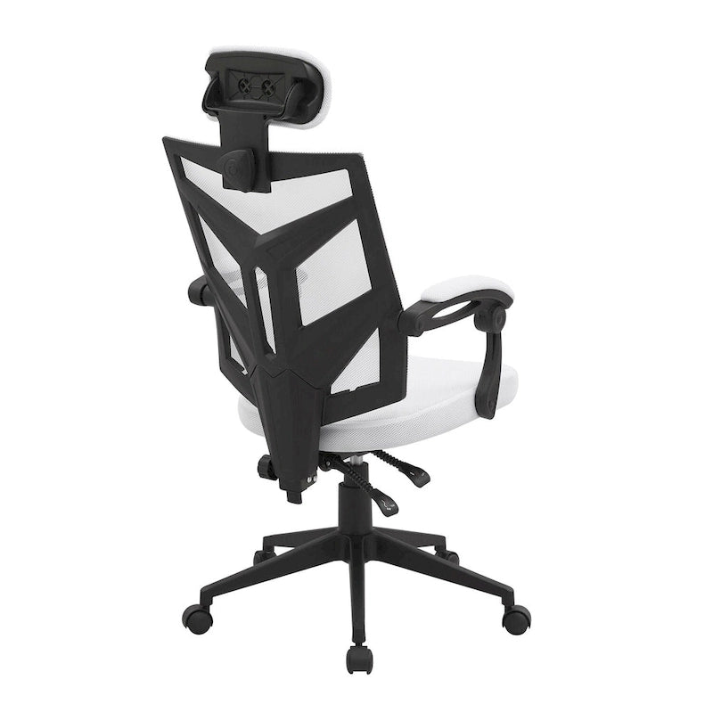 Ergonomischer Bürostuhl mit hoher Rückenlehne, Netzstoff und Kopfstütze
