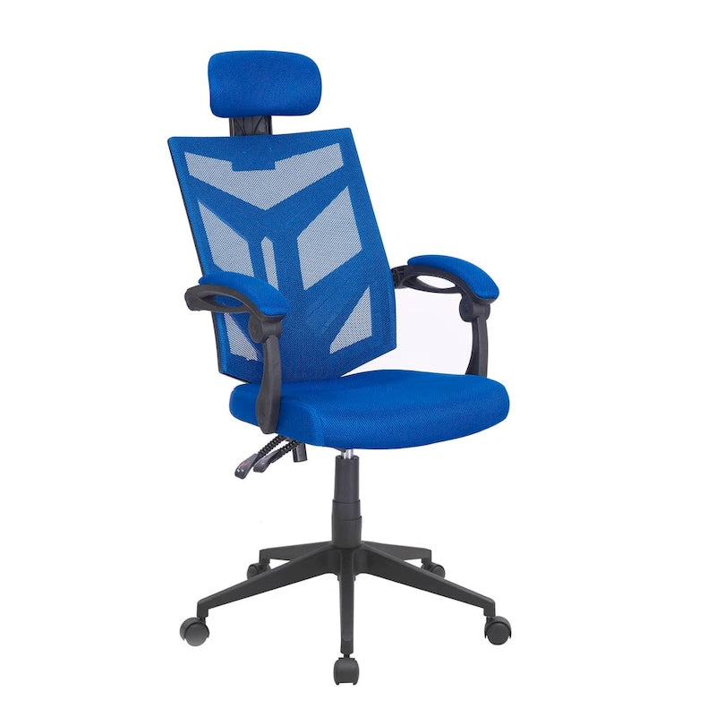Ergonomischer Bürostuhl mit hoher Rückenlehne, Netzstoff und Kopfstütze