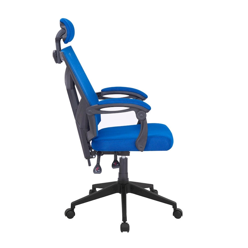 Ergonomischer Bürostuhl mit hoher Rückenlehne, Netzstoff und Kopfstütze
