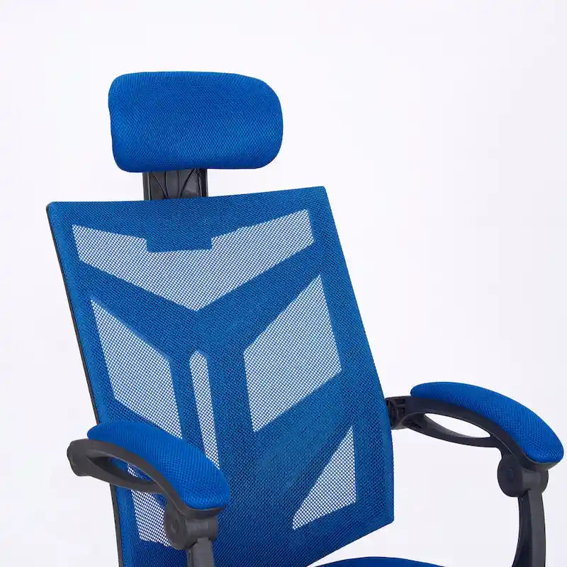 Ergonomischer Bürostuhl mit hoher Rückenlehne, Netzstoff und Kopfstütze