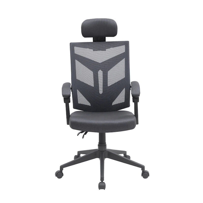 Ergonomischer Bürostuhl mit hoher Rückenlehne, Netzstoff und Kopfstütze