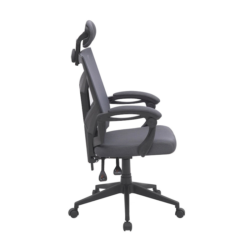Ergonomischer Bürostuhl mit hoher Rückenlehne, Netzstoff und Kopfstütze