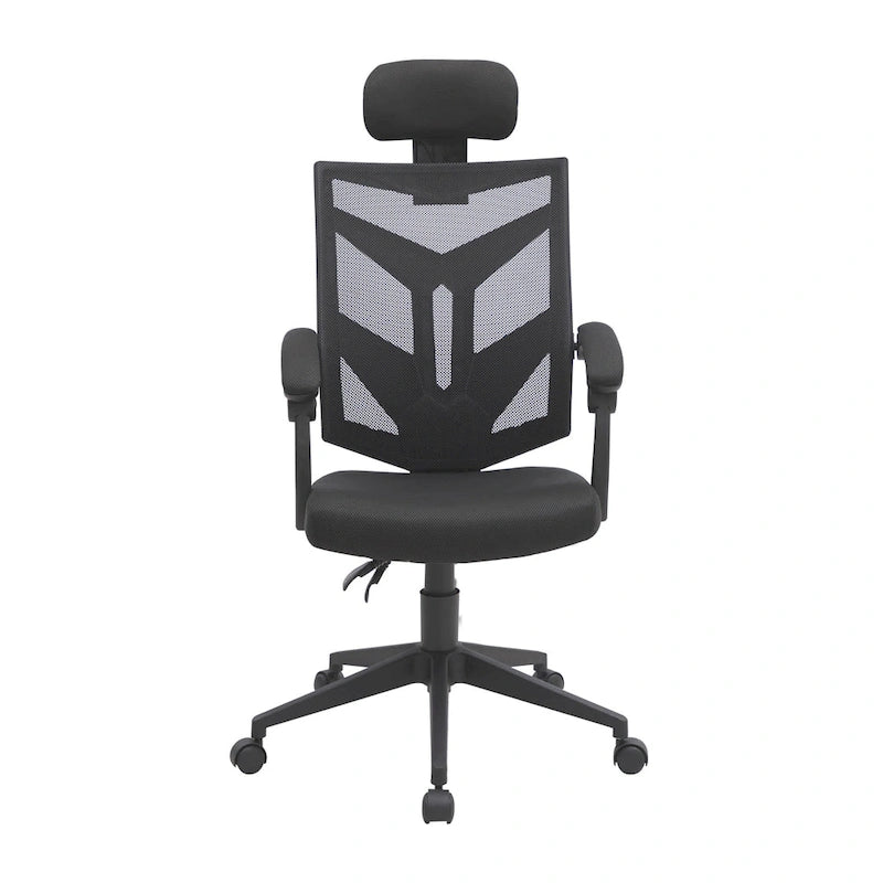 Ergonomischer Bürostuhl mit hoher Rückenlehne, Netzstoff und Kopfstütze
