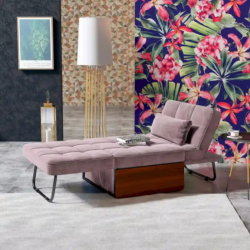 Cabrio Cocktail-Ottomane/Futon mit klappbarem Beistelltisch