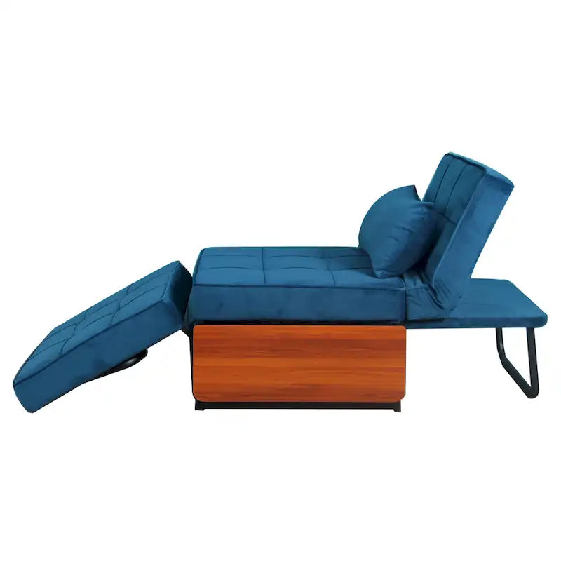 Cabrio Cocktail-Ottomane/Futon mit klappbarem Beistelltisch