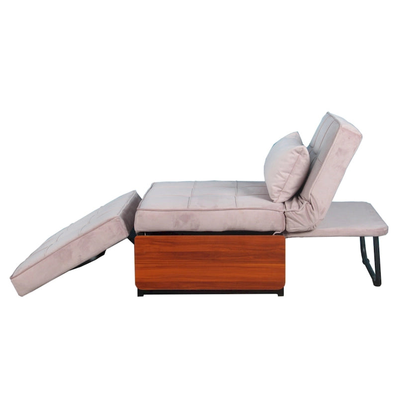 Cabrio Cocktail-Ottomane/Futon mit klappbarem Beistelltisch