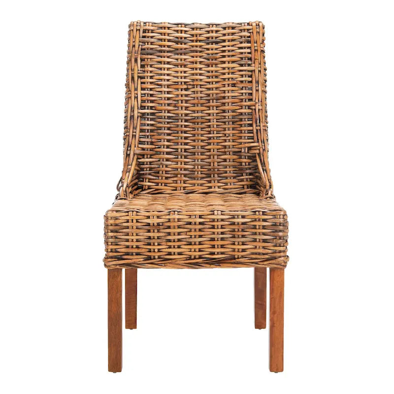 Sessel aus Rattan für Innenbereich, 2er-Set – Braun, 20B x 24T x 39H