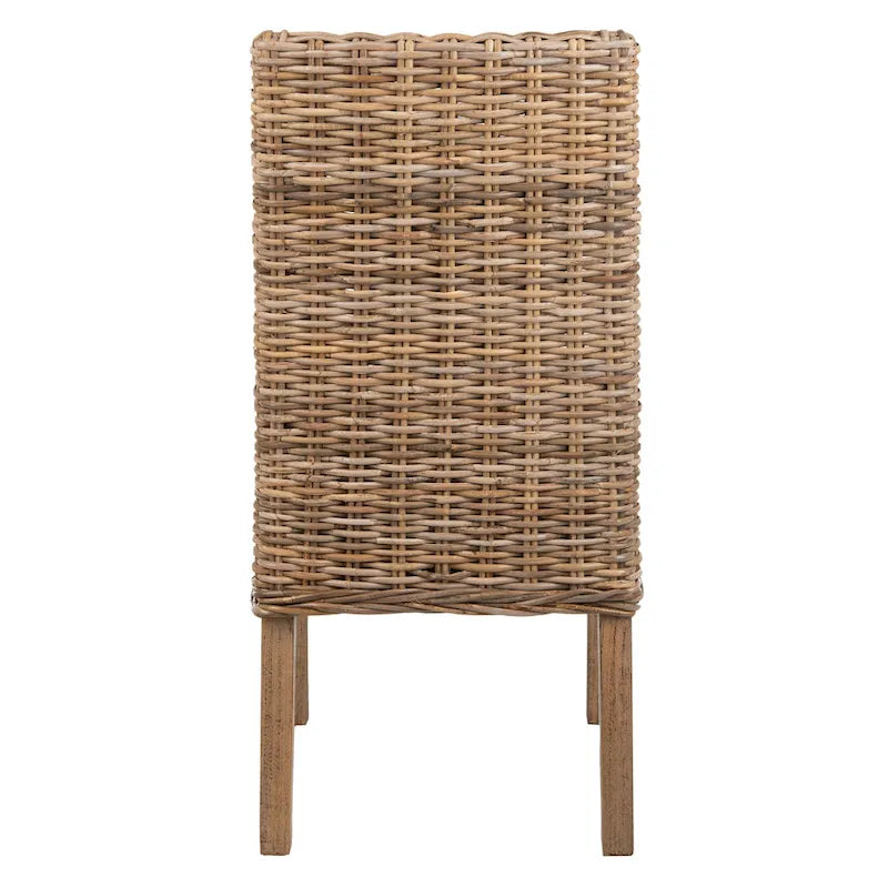 Sessel aus Rattan für Innenbereich, 2er-Set – Braun, 20B x 24T x 39H