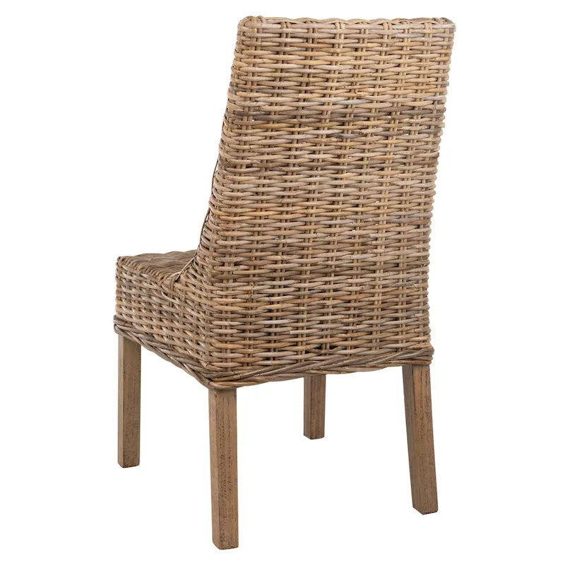 Sessel aus Rattan für Innenbereich, 2er-Set – Braun, 20B x 24T x 39H