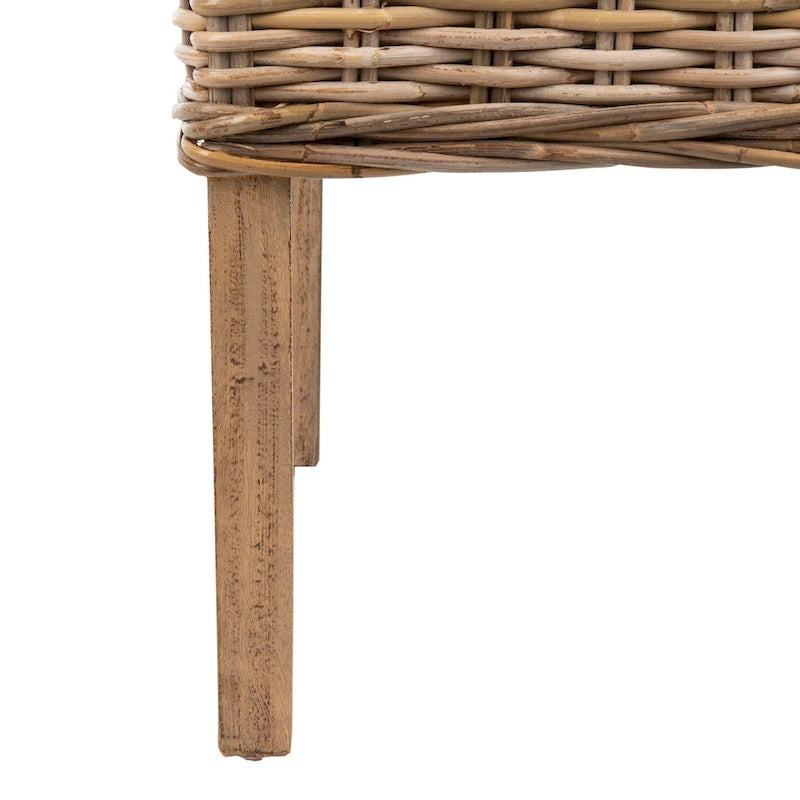 Sessel aus Rattan für Innenbereich, 2er-Set – Braun, 20B x 24T x 39H