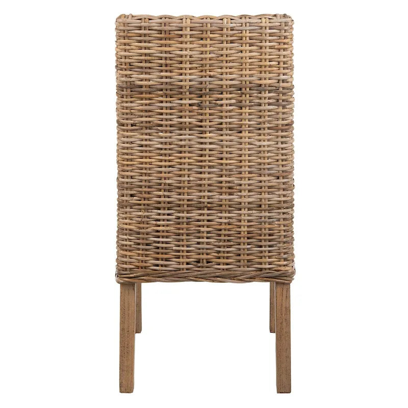 Sessel aus Rattan für Innenbereich, 2er-Set – Braun, 20B x 24T x 39H