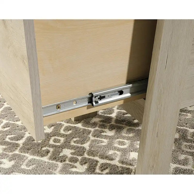 Chefbüro-Schreibtisch mit Schubladen und Aktenaufbewahrung in Kreide-Kastanie