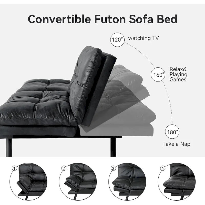 Cabrio Futon Schlafsofa mit verstellbaren Armlehnen