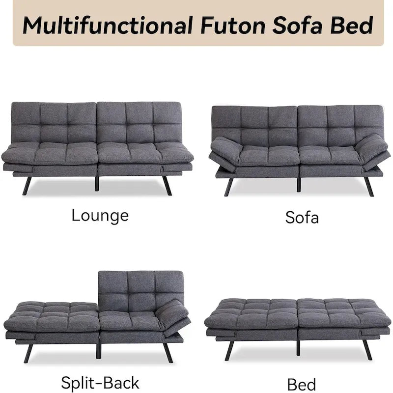 Cabrio Futon Schlafsofa mit verstellbaren Armlehnen