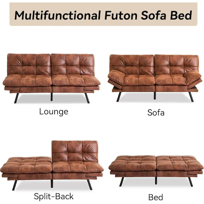 Cabrio Futon Schlafsofa mit verstellbaren Armlehnen