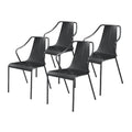 Metall-Bistro-Esszimmerstuhl, 4er-Set