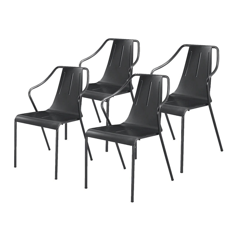 Metall-Bistro-Esszimmerstuhl, 4er-Set