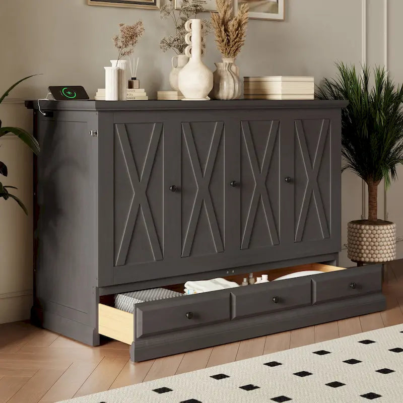 Massivholz Kiefer Murphy Bett Schrank Würfel Bett mit Schublade